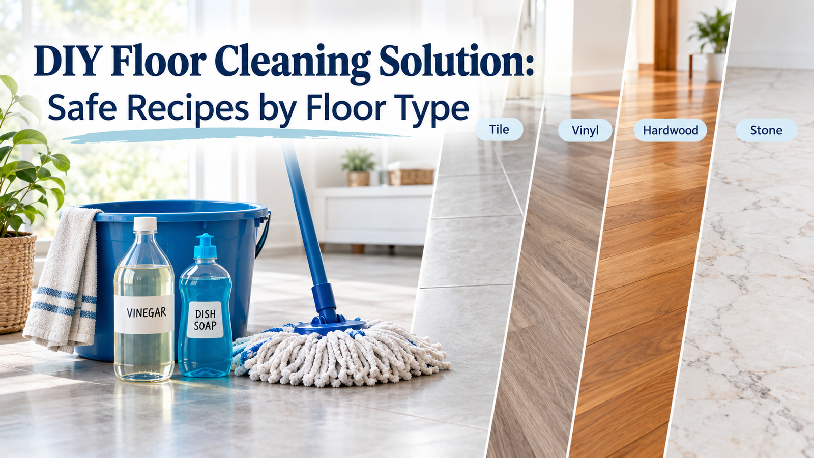 DIY floor cleaning solutions for different floor types